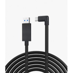 KIWI design Link Cable 16 Feet (5 Meters) for Oculus Quest 2, High Speed Data Transfer USB 3.2 Gen 1 Type-C Cable Compatible for Oculus Quest 1 and Quest 2 to a Gaming PC, Black